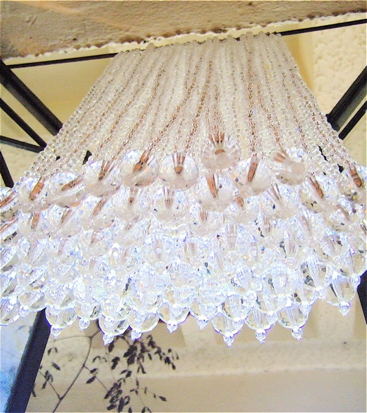 Bead Curtain Room Divider Crystal Chandelier