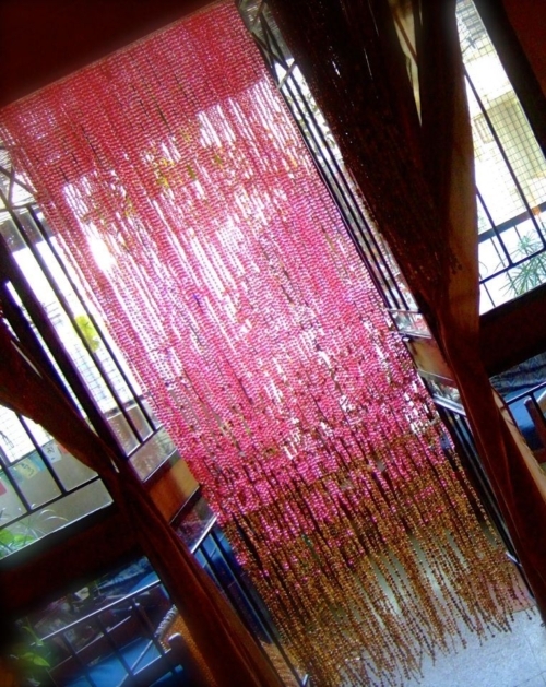Pink Crystal Decorative Door Bead Curtain