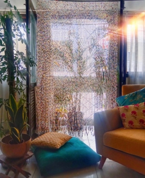 Colorful Glass Bead Curtain