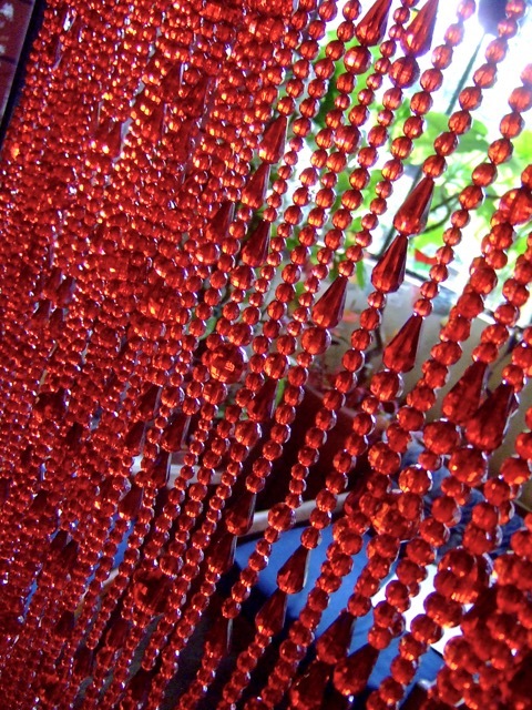 Red Crystal Room Divider