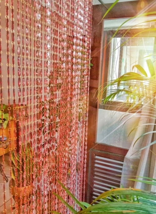 Gold Crystal Beaded Curtain