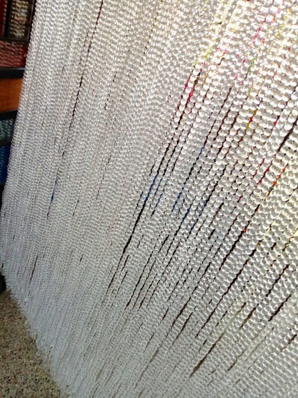 New York Best Beaded Room Partition Clear White Crystal Beads Partitions For Restaurants