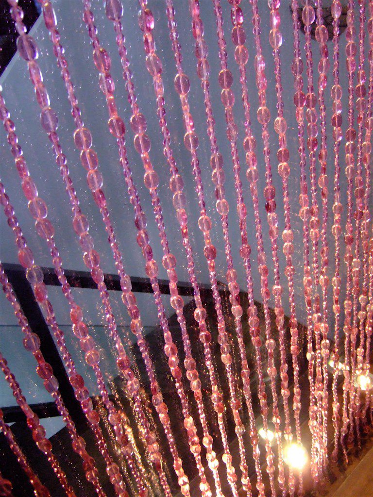 pink bead curtain