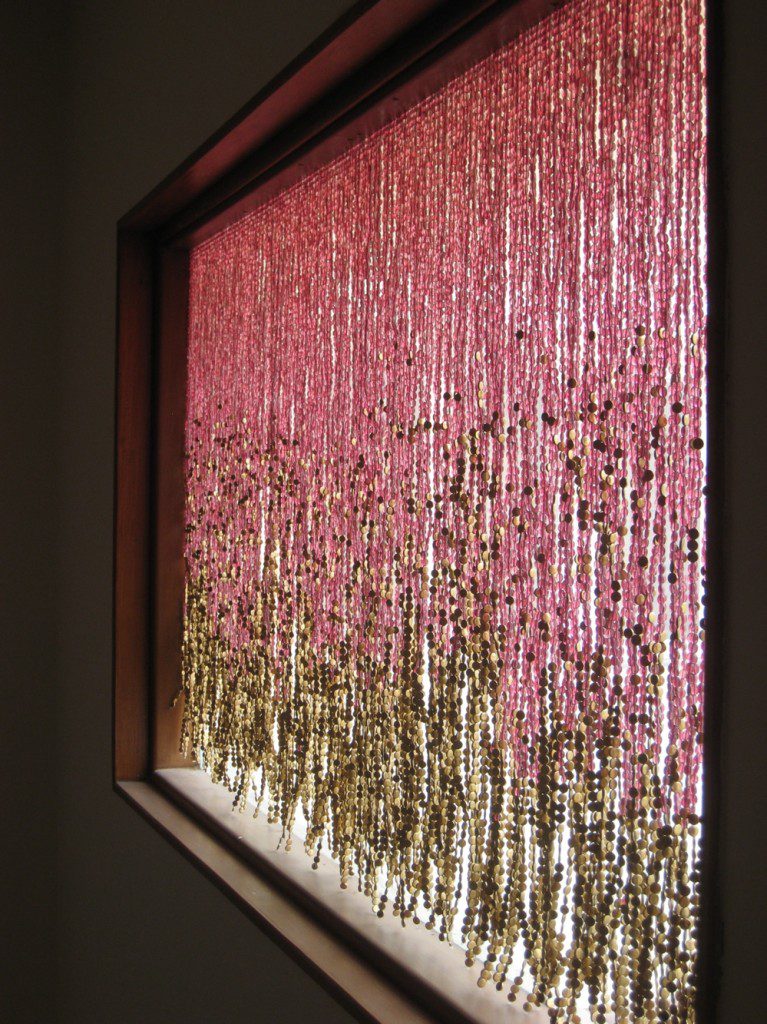 pink door beads curtain