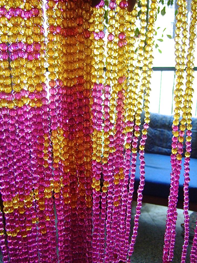 crystal colored bead curtain