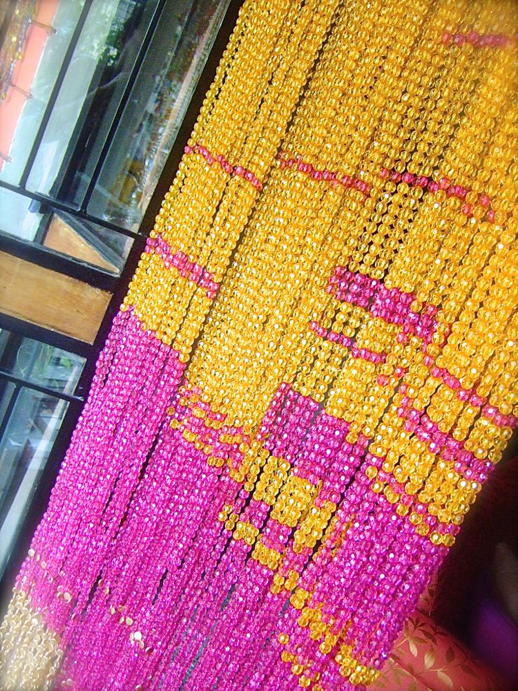 crystal colored bead curtain