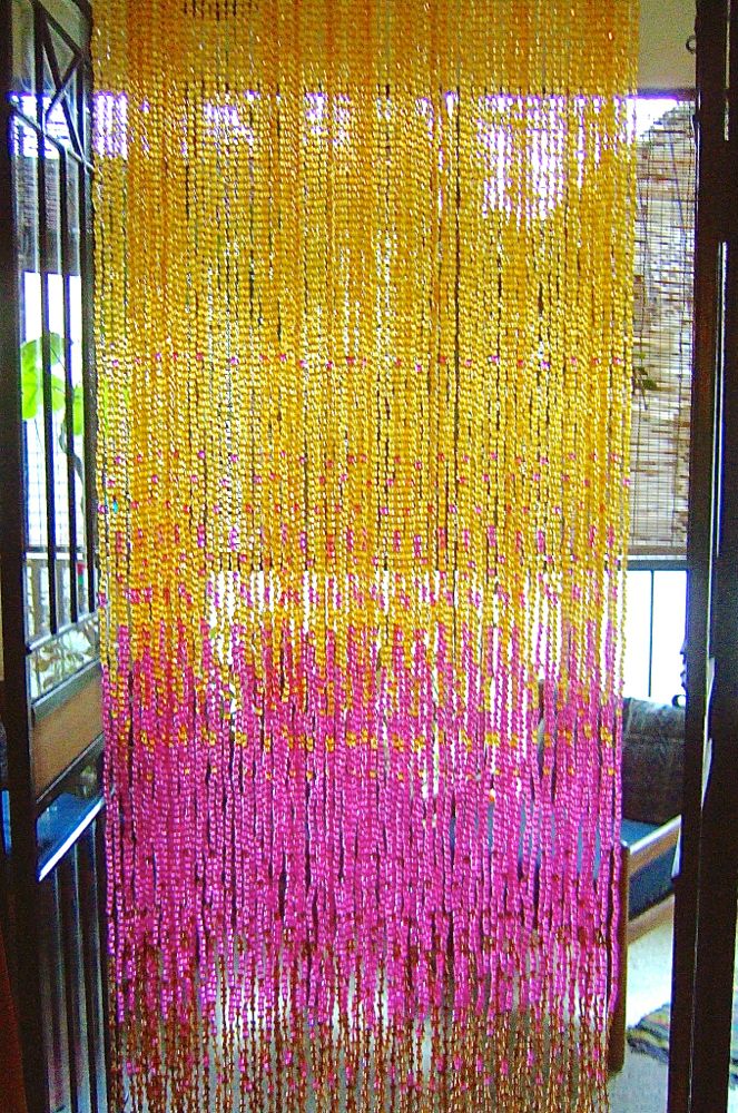 crystal colored bead curtain