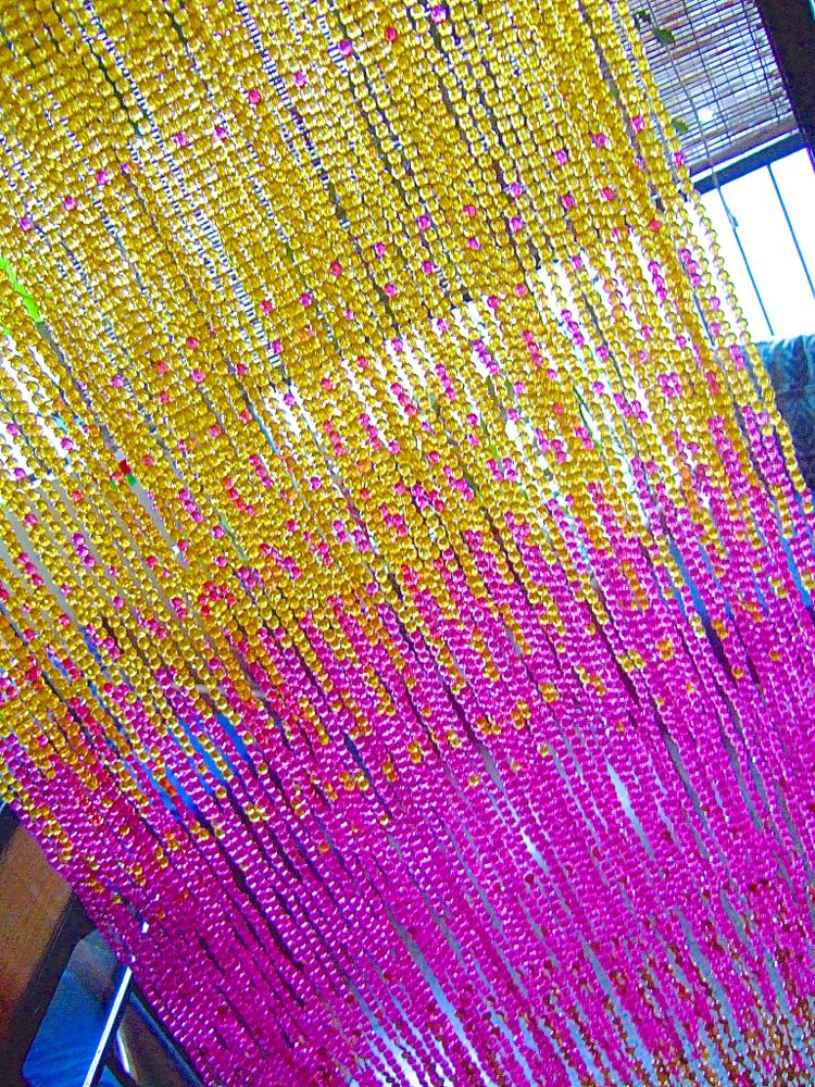 crystal colored bead curtain