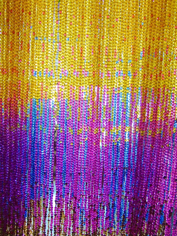 crystal colored bead curtain