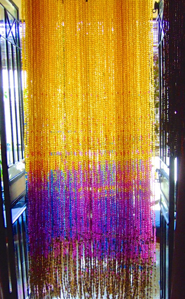 crystal colored bead curtain