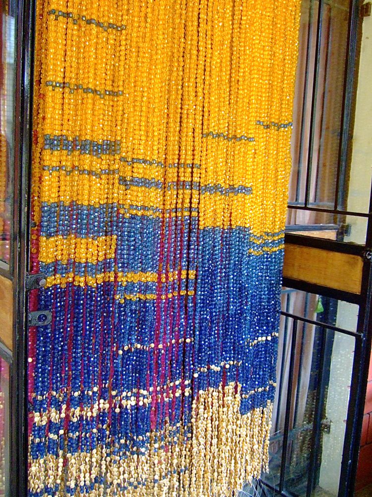 crystal colored bead curtain