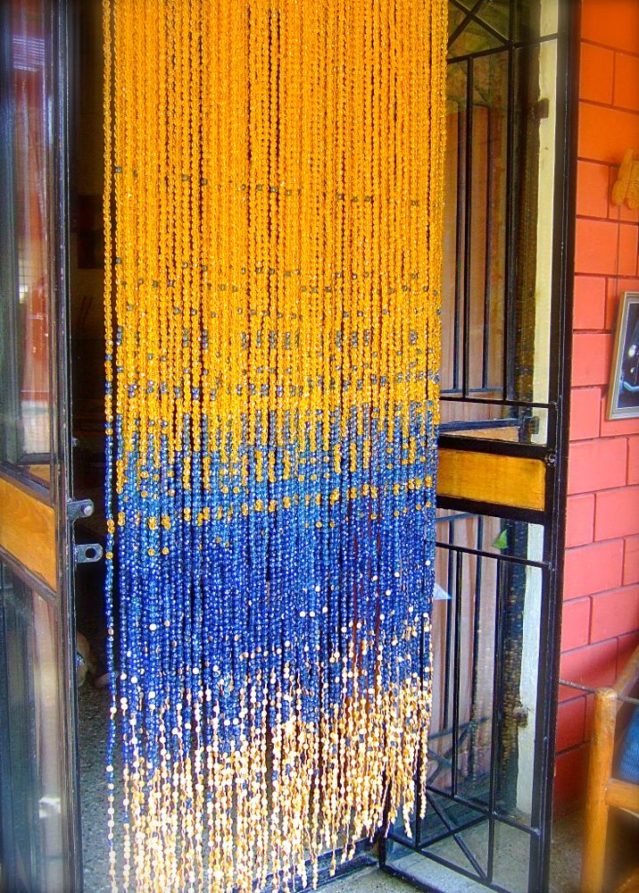 crystal colored bead curtain